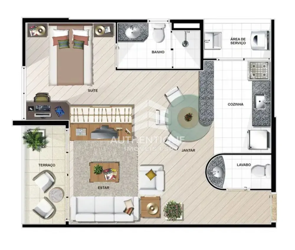 Apartamento, 1 quarto, 60 m² - Foto 12