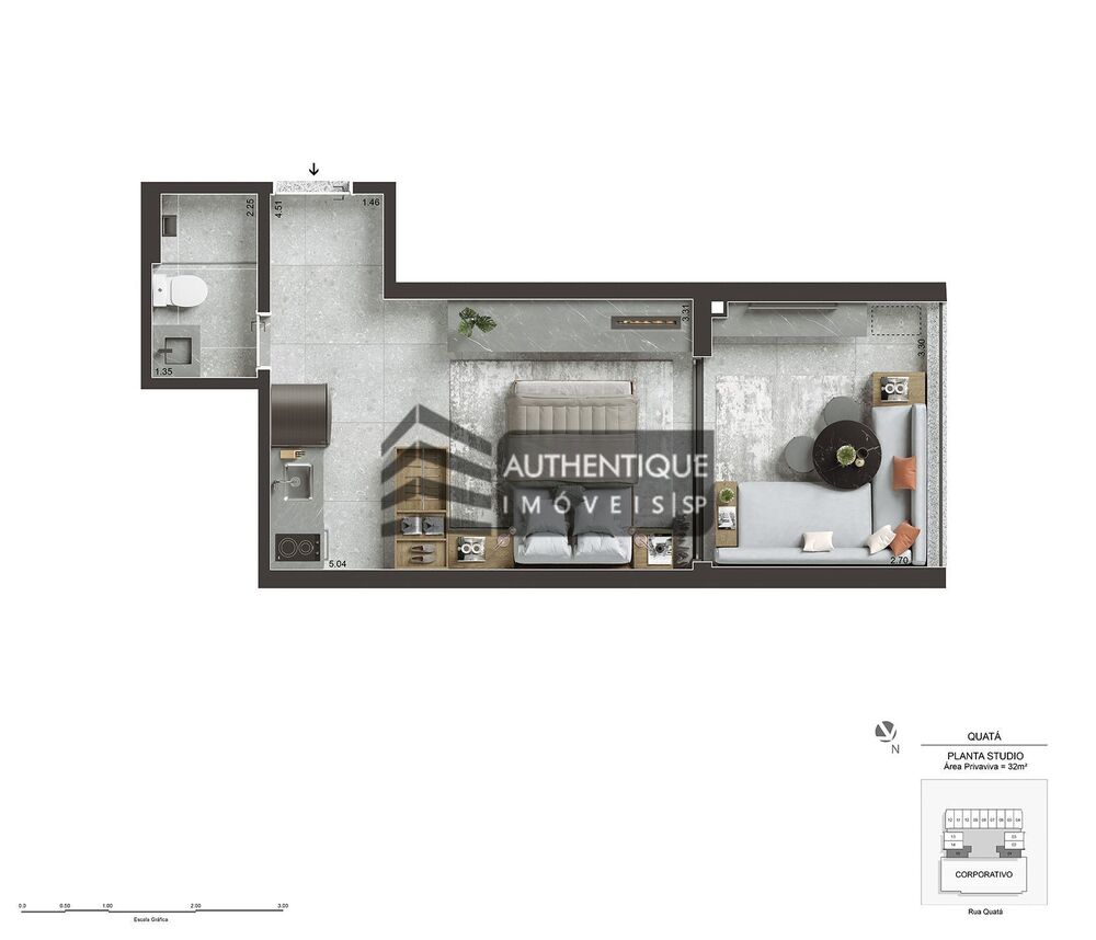 Apartamento à venda com 1 quarto, 32m² - Foto 17