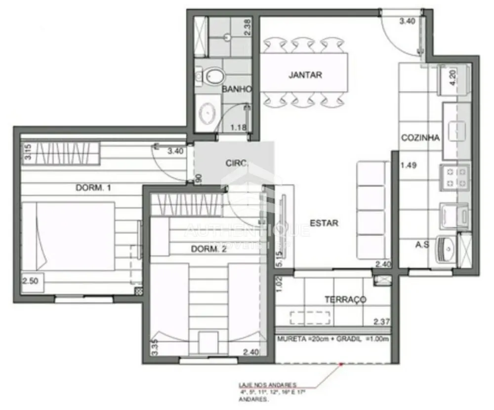 Apartamento, 2 quartos, 52 m² - Foto 7