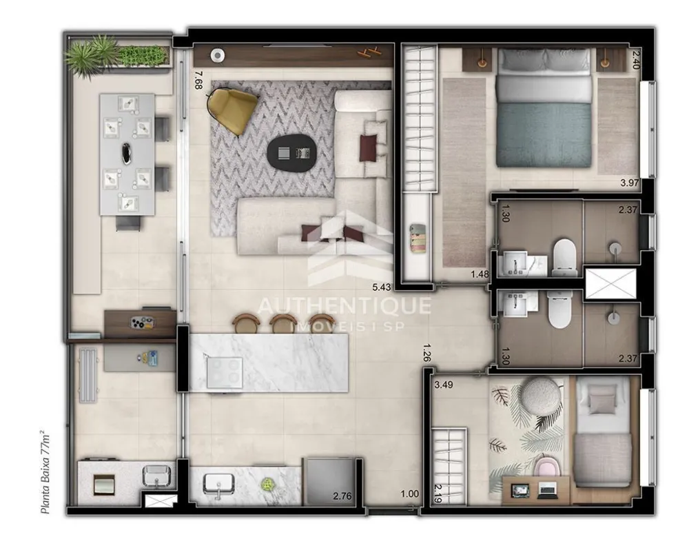 Apartamento, 2 quartos, 77 m² - Foto 19