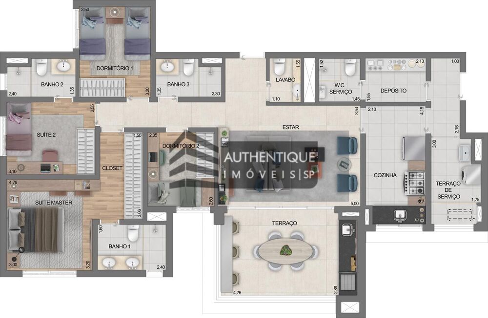 Apartamento, 3 quartos, 92 m² - Foto 3