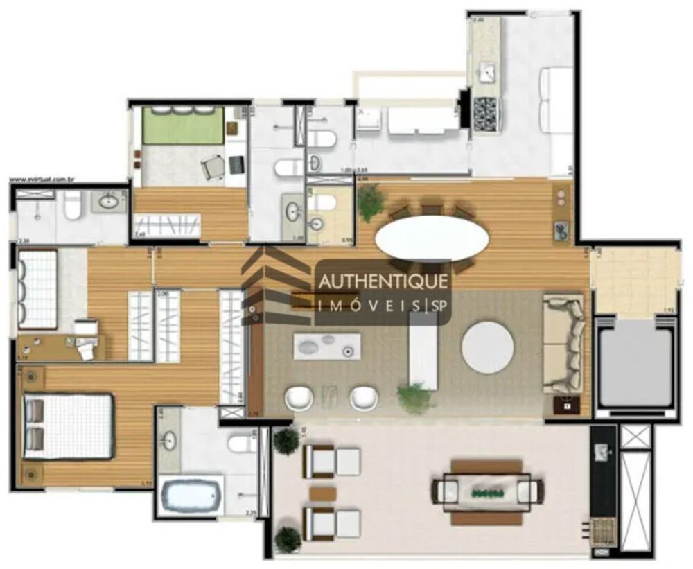 Apartamento, 3 quartos, 187 m² - Foto 1