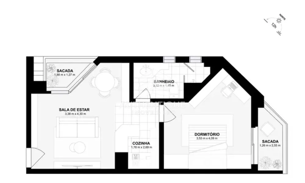 Flat/Apart Hotel, 1 quarto, 39 m² - Foto 4