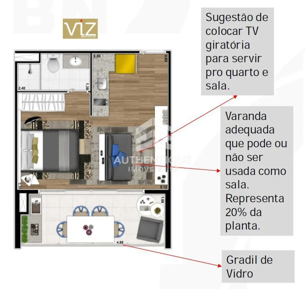 Apartamento, 1 quarto, 38 m² - Foto 12