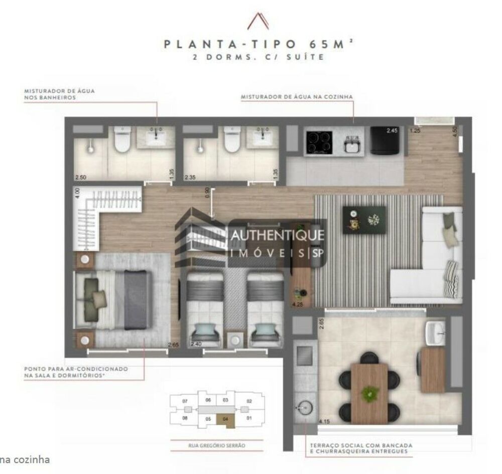 Apartamento, 3 quartos, 104 m² - Foto 1