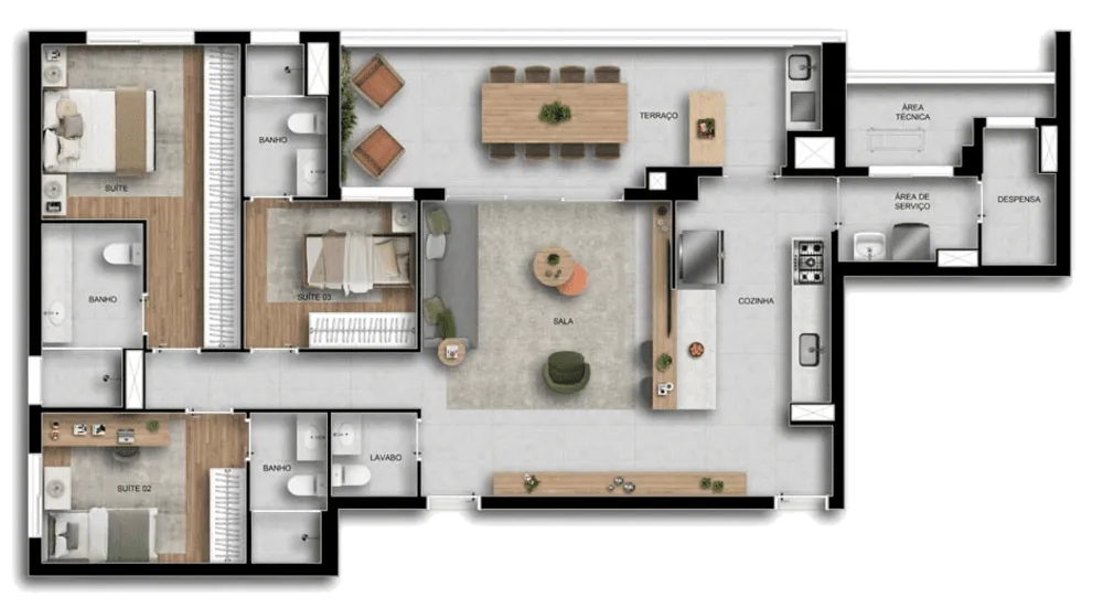 Apartamento, 2 quartos, 60 m² - Foto 3
