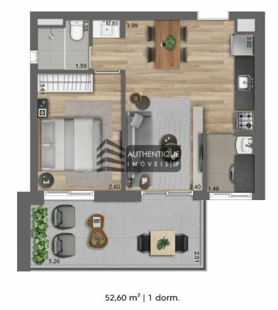 Apartamento, 1 quarto, 89 m² - Foto 6