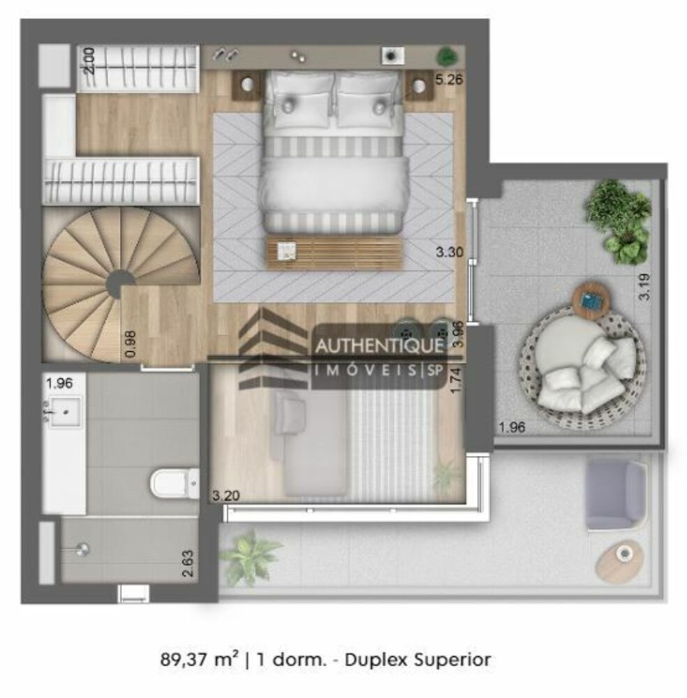 Apartamento, 1 quarto, 89 m² - Foto 3