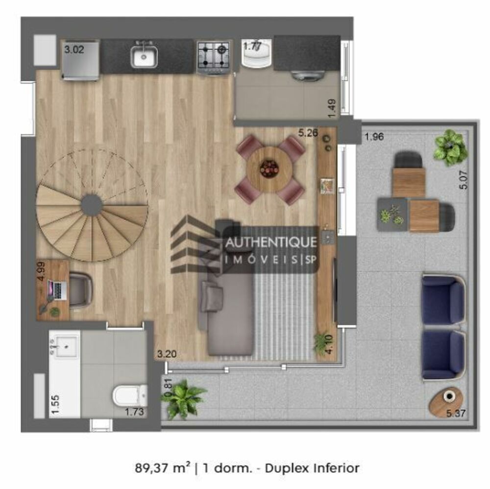 Apartamento, 1 quarto, 89 m² - Foto 5