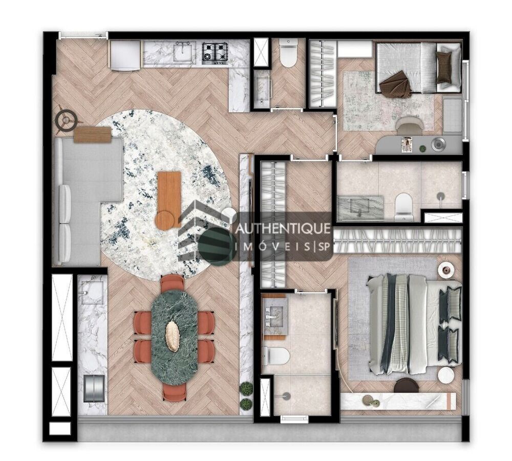 Apartamento, 1 quarto, 48 m² - Foto 1