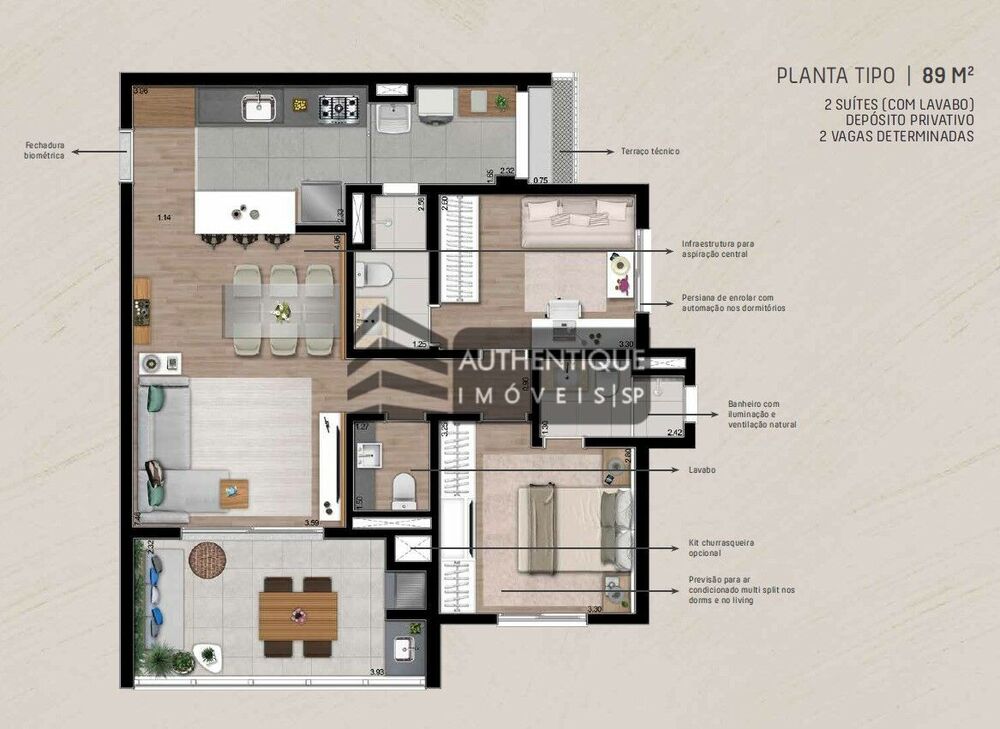 Apartamento, 2 quartos, 76 m² - Foto 3