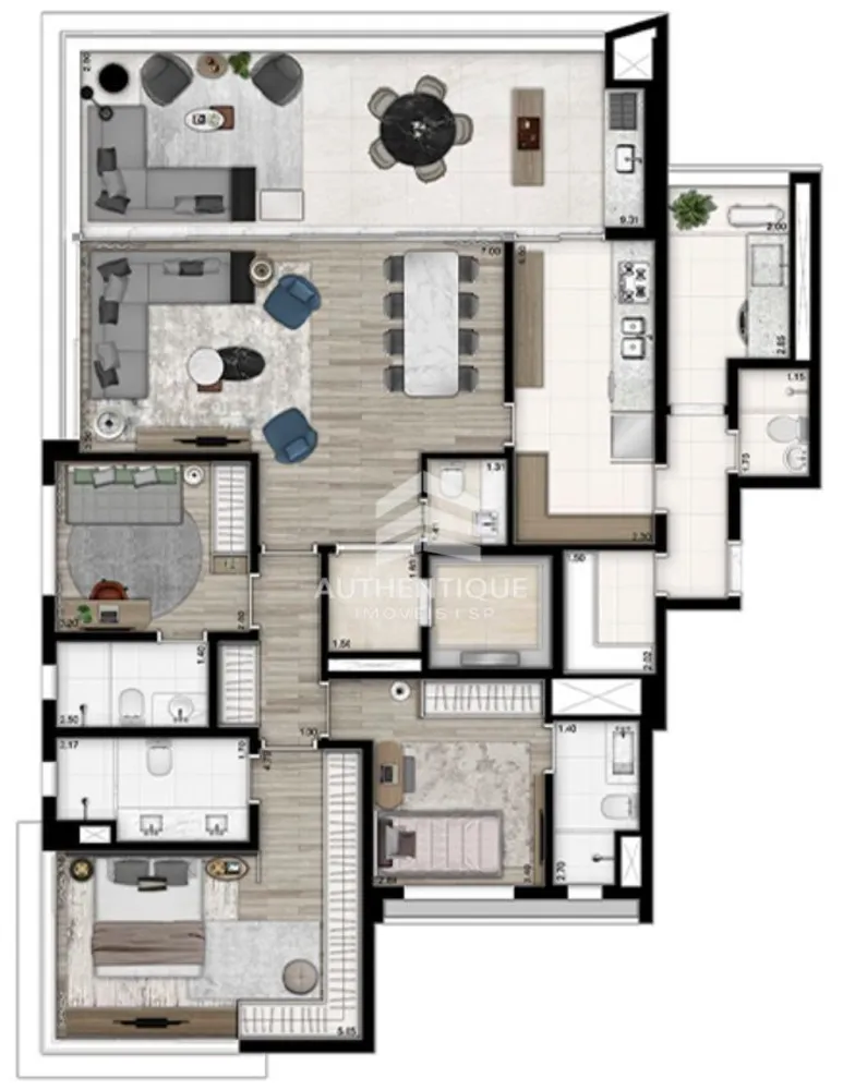 Apartamento, 3 quartos, 245 m² - Foto 9