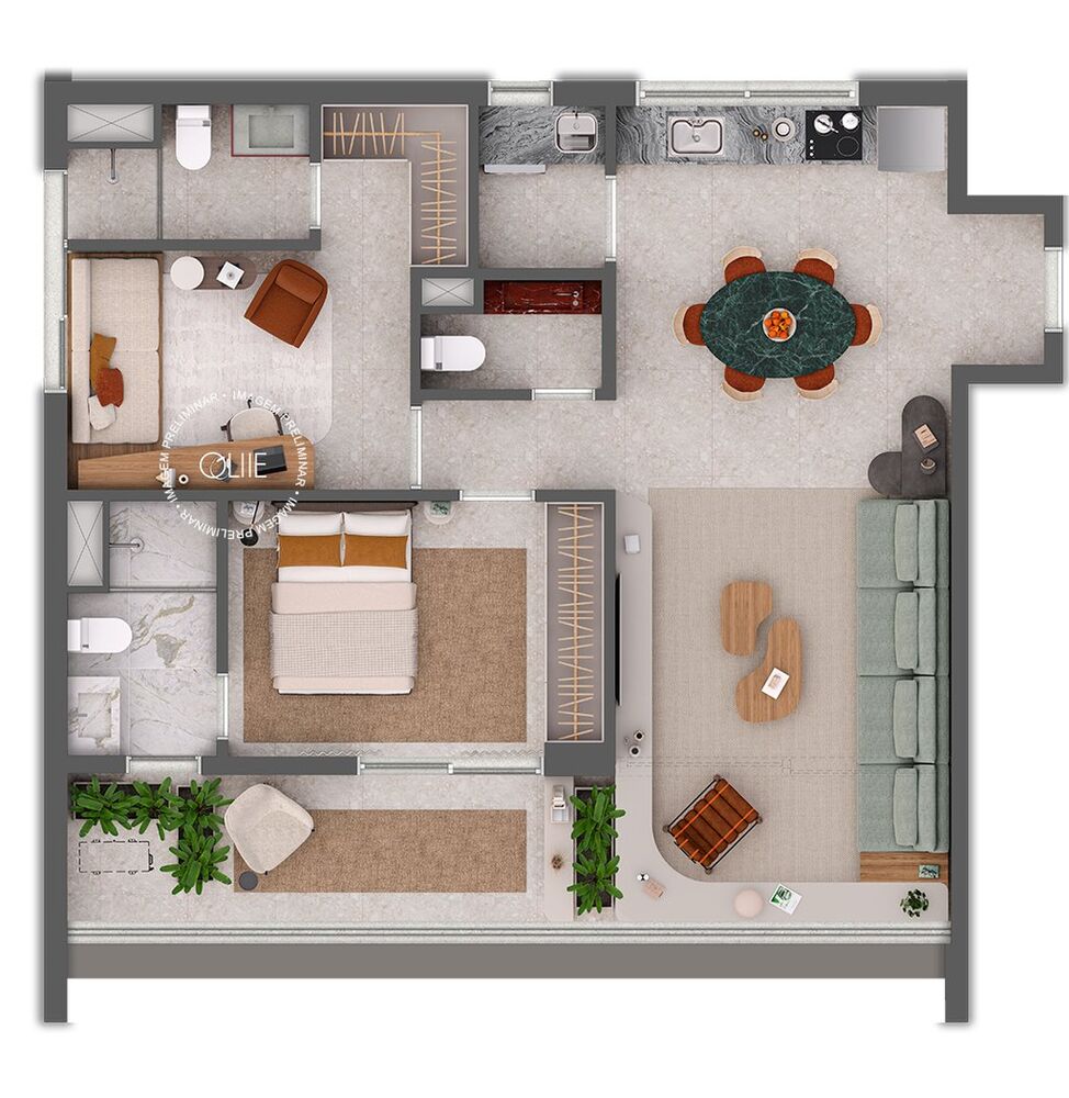 Apartamento à venda com 1 quarto, 46m² - Foto 7