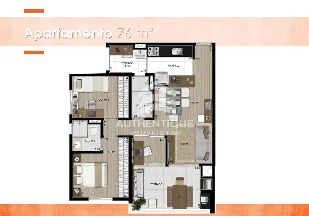 Apartamento, 2 quartos, 76 m² - Foto 6