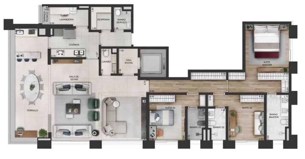Apartamento, 3 quartos, 191 m² - Foto 4