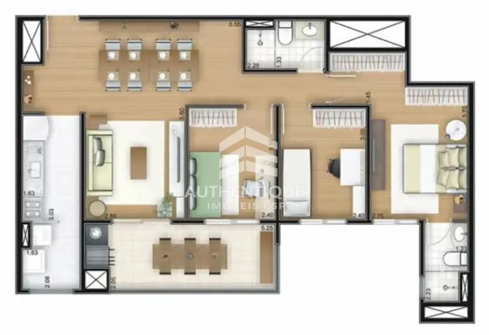 Apartamento, 3 quartos, 102 m² - Foto 7