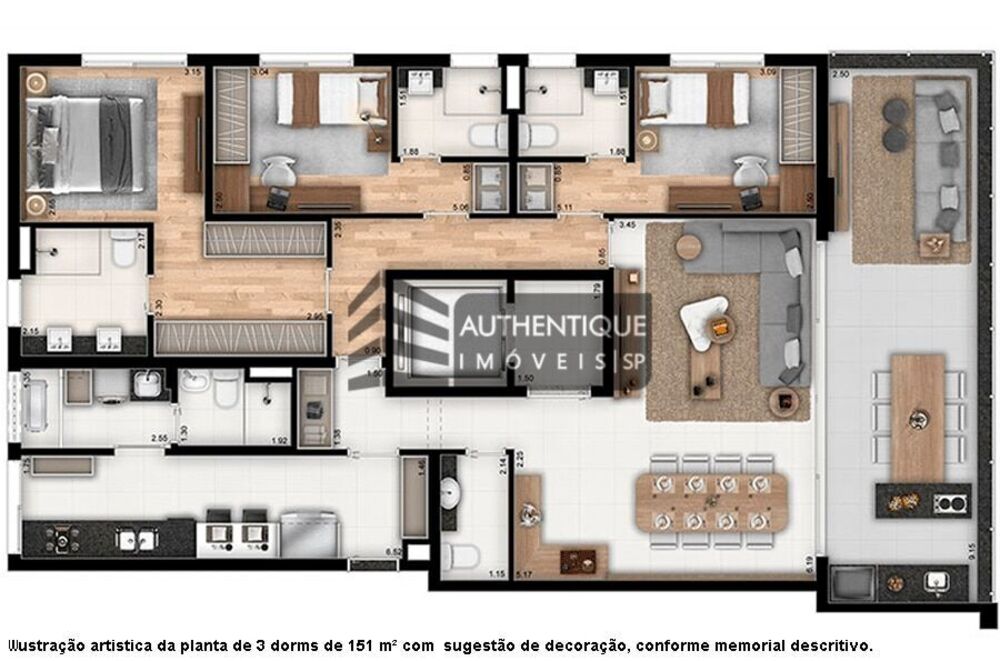 Apartamento, 3 quartos, 151 m² - Foto 4