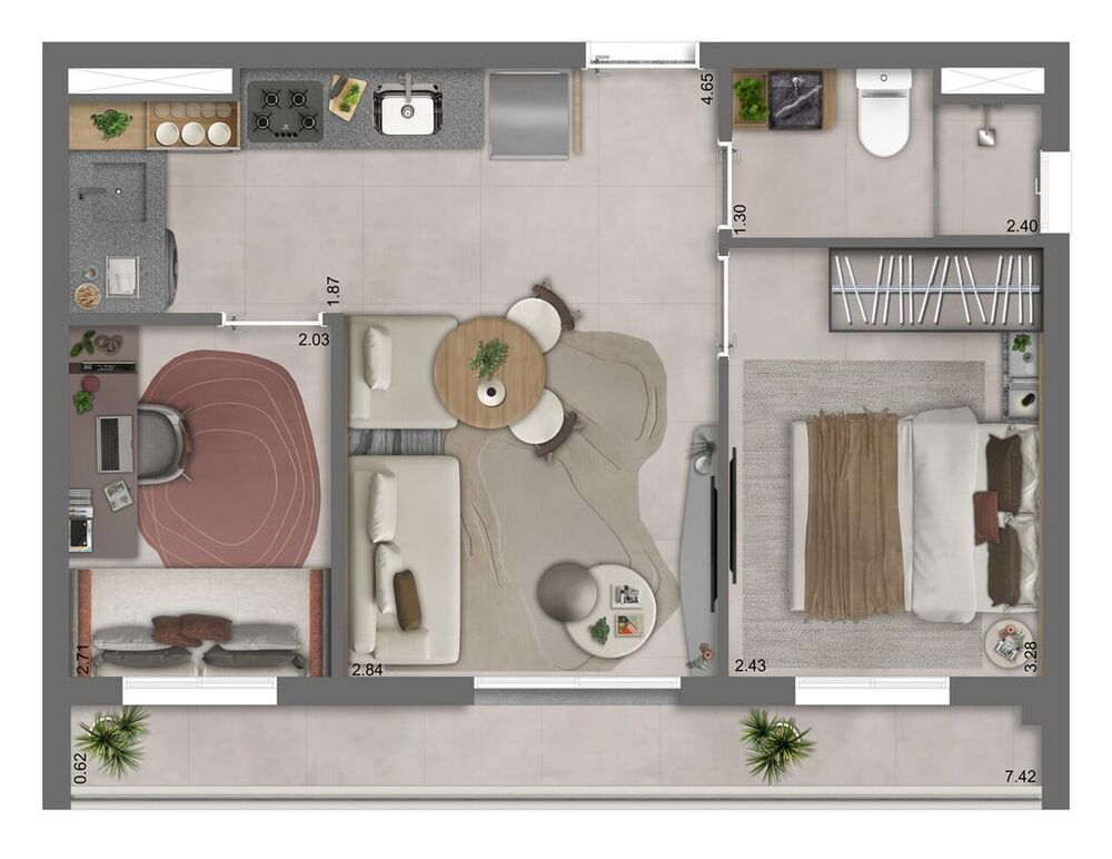 Apartamento, 1 quarto, 54 m² - Foto 29