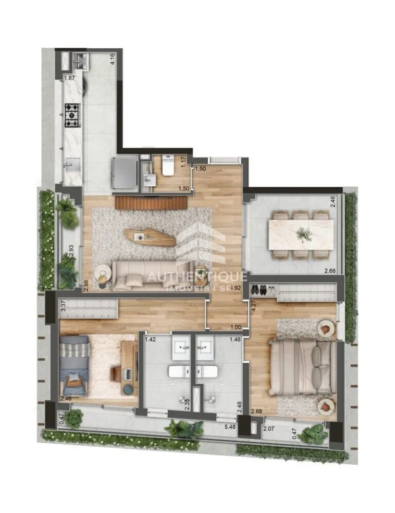 Apartamento, 2 quartos, 95 m² - Foto 6