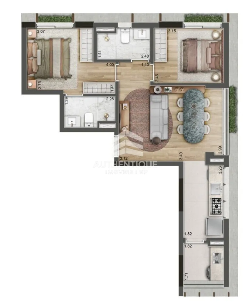 Apartamento, 2 quartos, 95 m² - Foto 7