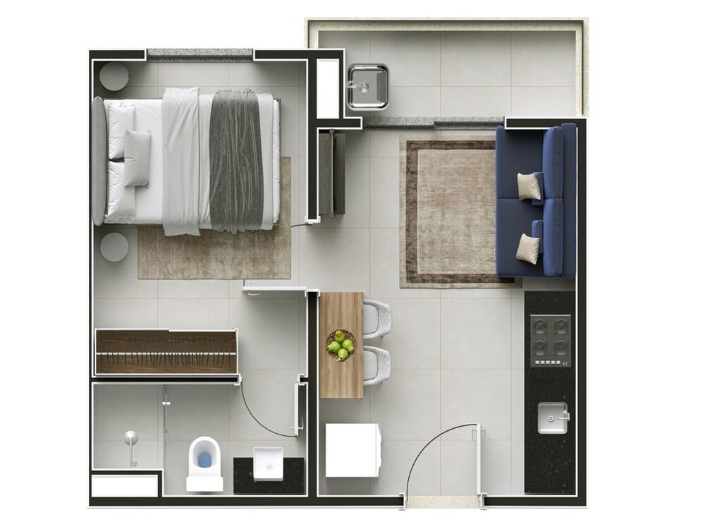 Apartamento, 1 quarto, 30 m² - Foto 6