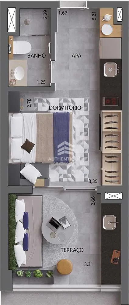 Apartamento, 1 quarto, 46 m² - Foto 20