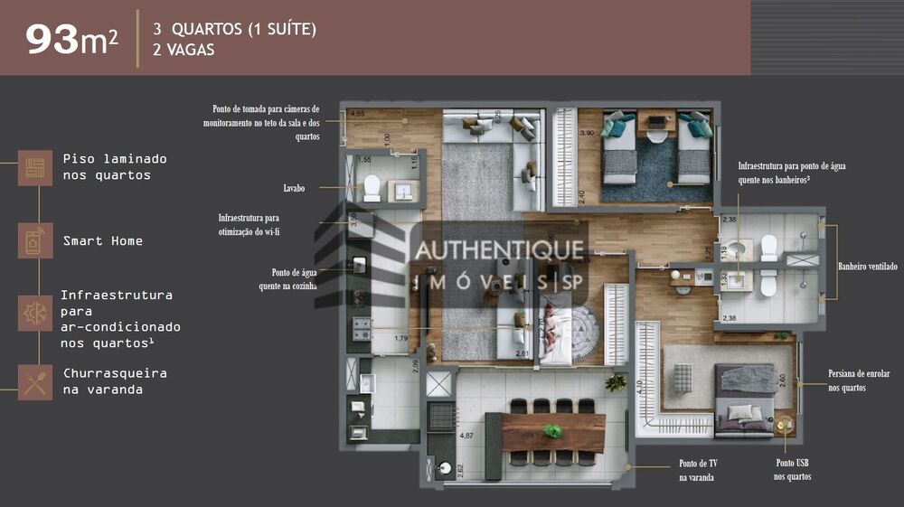 Apartamento, 3 quartos, 93 m² - Foto 10