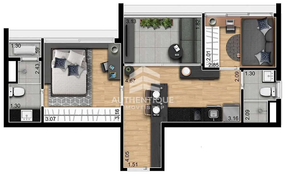 Apartamento, 2 quartos, 48 m² - Foto 12