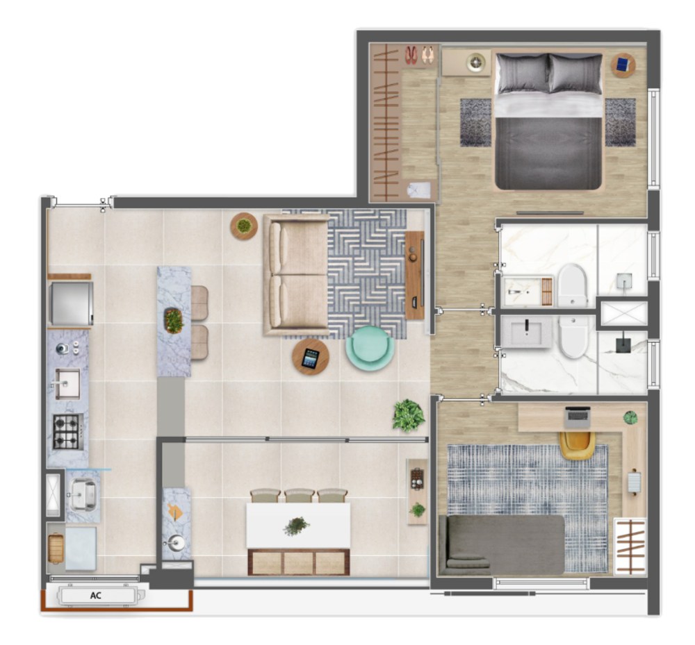 Apartamento, 2 quartos, 68 m² - Foto 5