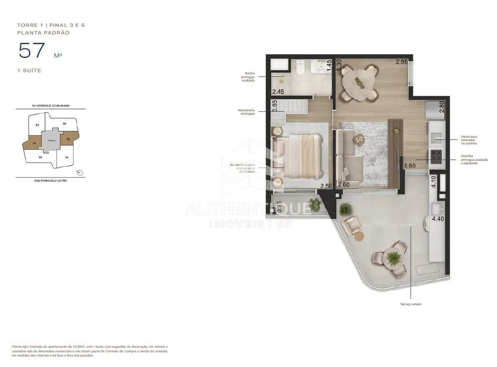 Apartamento, 1 quarto, 55 m² - Foto 9