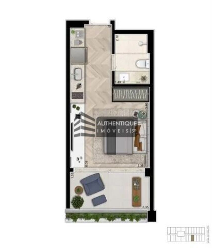 Apartamento, 1 quarto, 29 m² - Foto 8