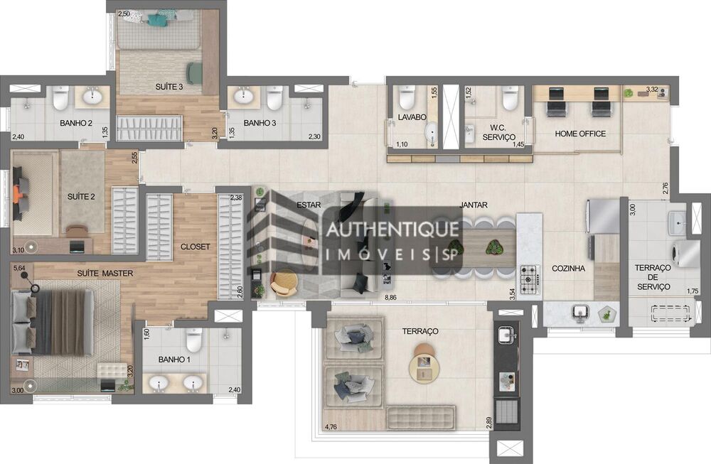 Apartamento, 4 quartos, 130 m² - Foto 1