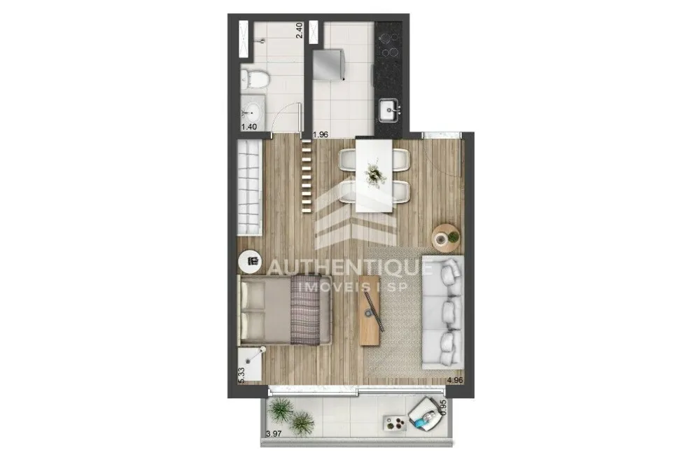 Apartamento, 1 quarto, 50 m² - Foto 13