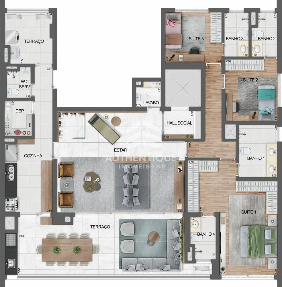 Apartamento, 3 quartos, 156 m² - Foto 9