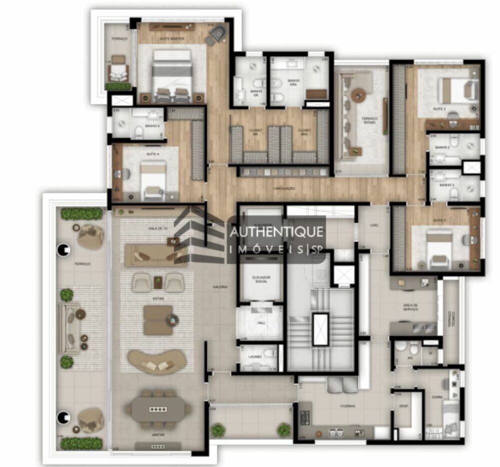 Apartamento, 4 quartos, 356 m² - Foto 2