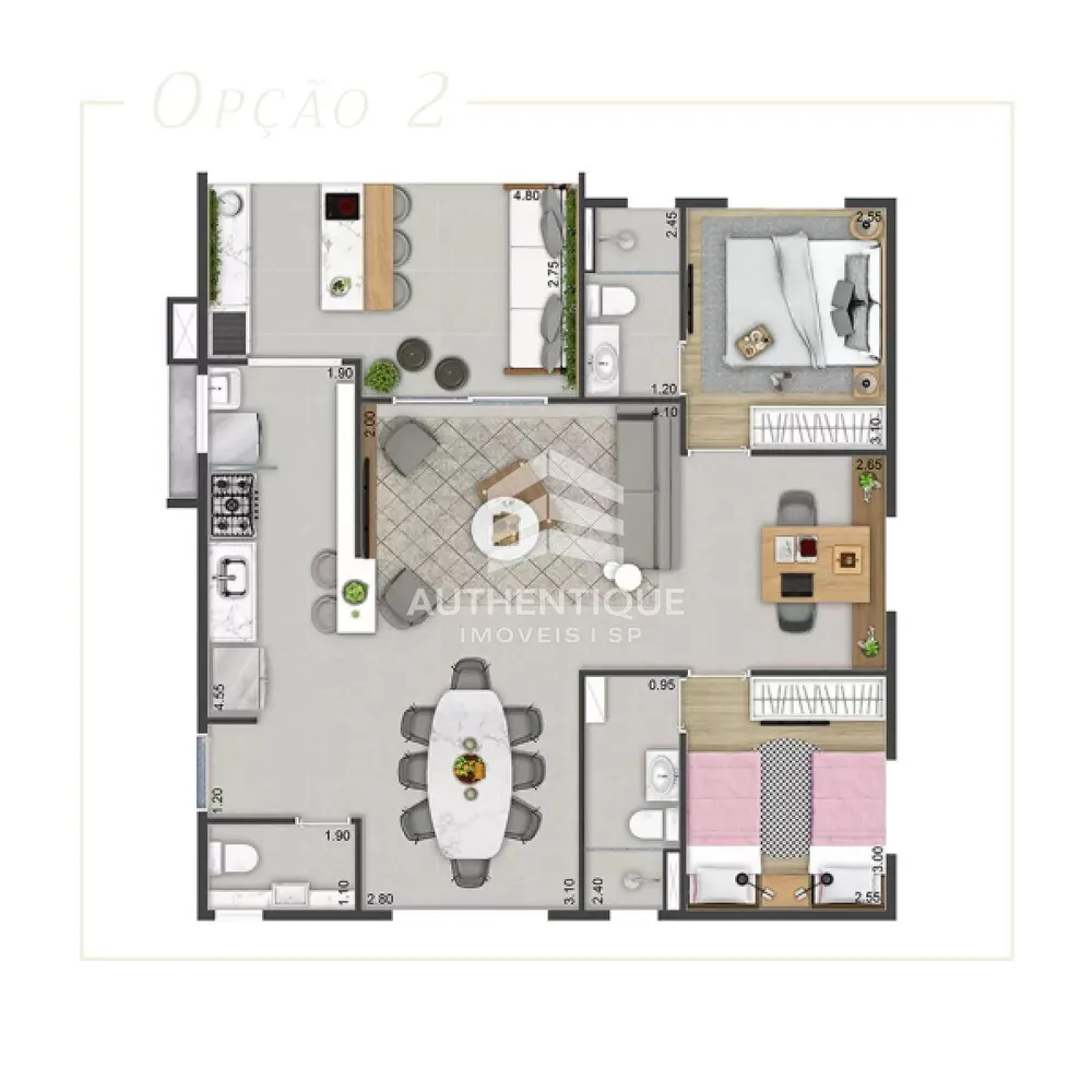 Apartamento, 3 quartos, 87 m² - Foto 3