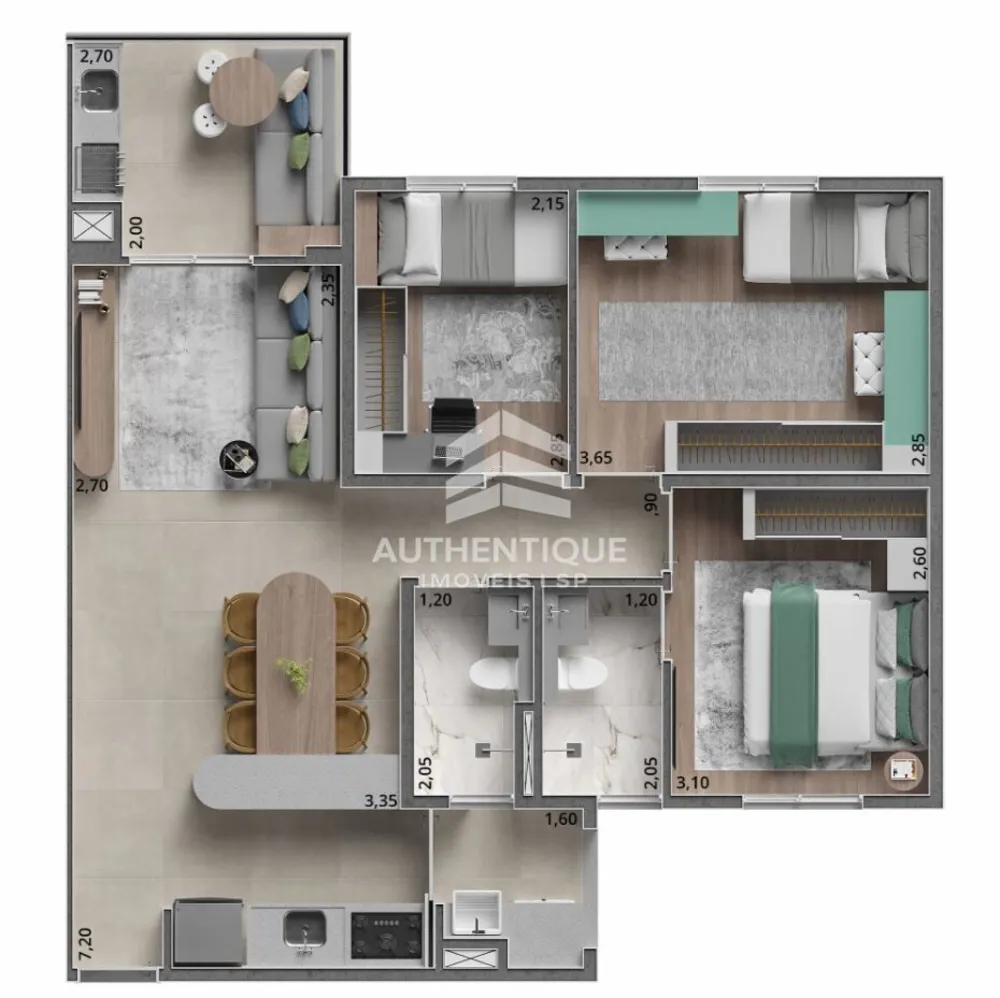 Apartamento, 2 quartos, 59 m² - Foto 10