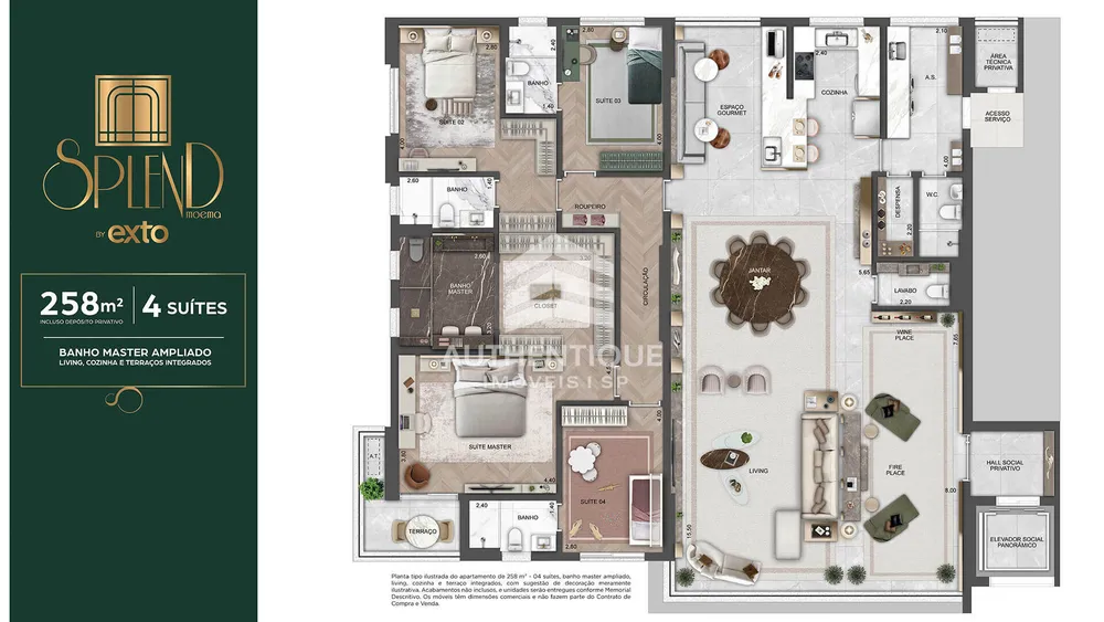 Apartamento, 4 quartos, 258 m² - Foto 6