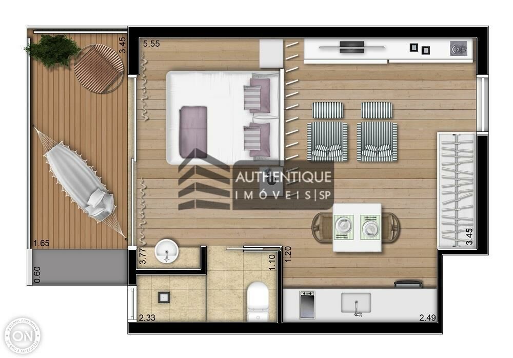 Apartamento, 1 quarto, 35 m² - Foto 3