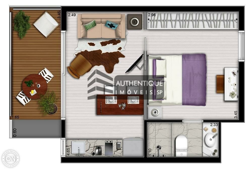 Apartamento, 1 quarto, 35 m² - Foto 1