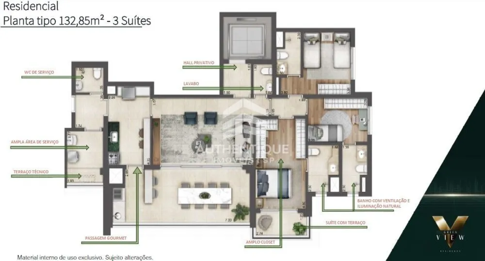 Apartamento, 3 quartos, 132 m² - Foto 10