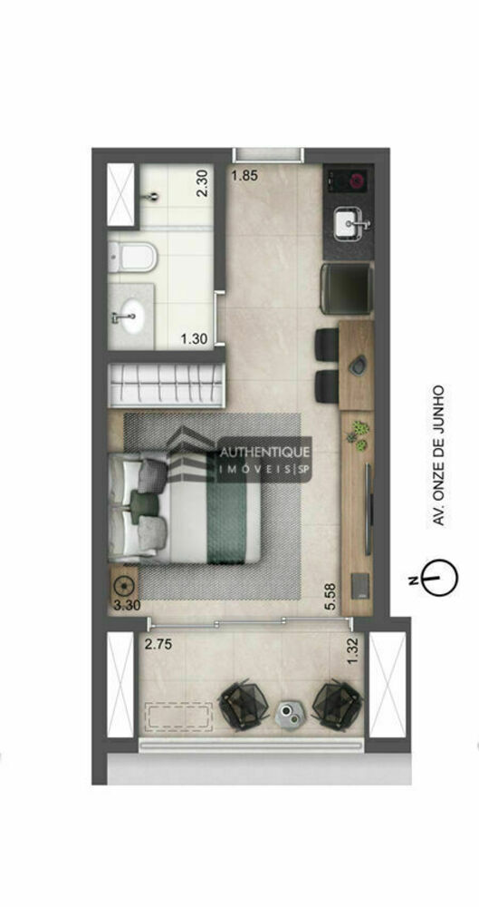 Apartamento, 1 quarto, 26 m² - Foto 3