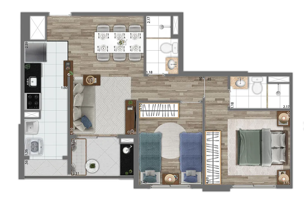 Apartamento, 3 quartos, 91 m² - Foto 13