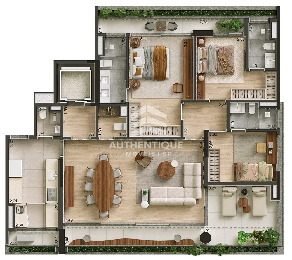 Apartamento, 3 quartos, 207 m² - Foto 11