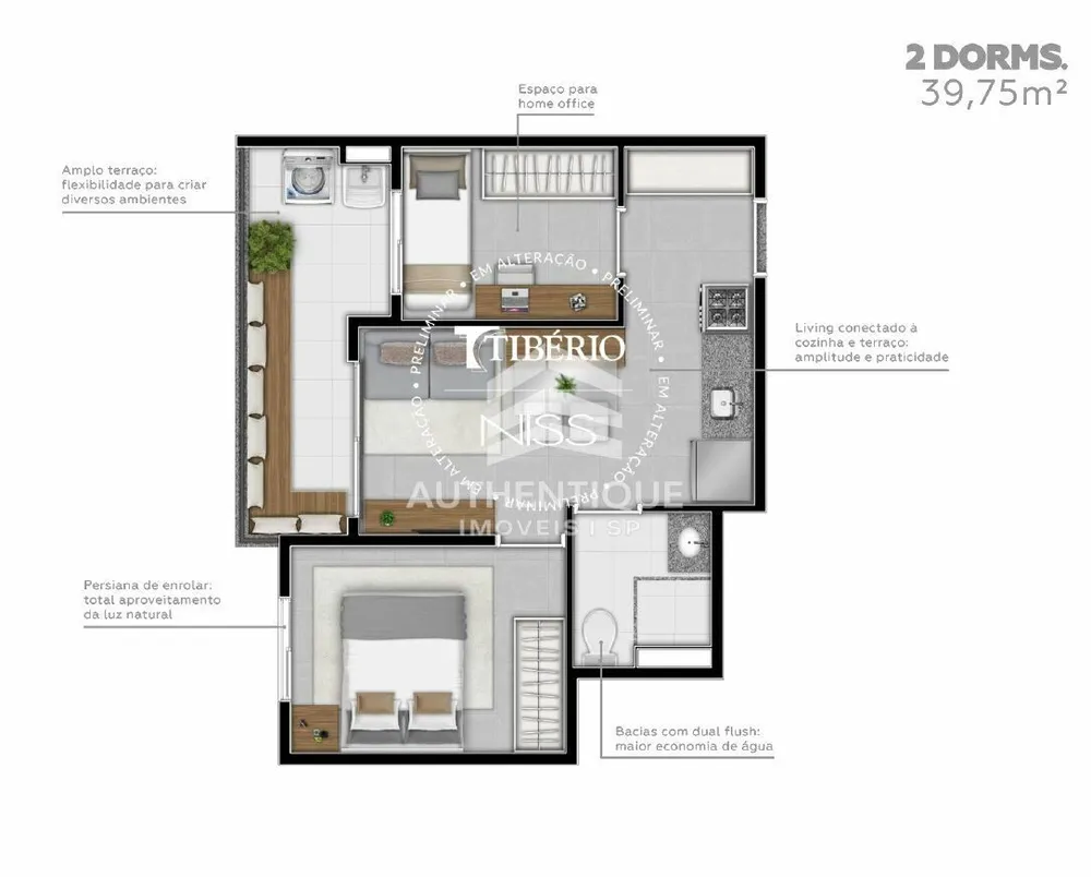 Apartamento, 1 quarto, 36 m² - Foto 11