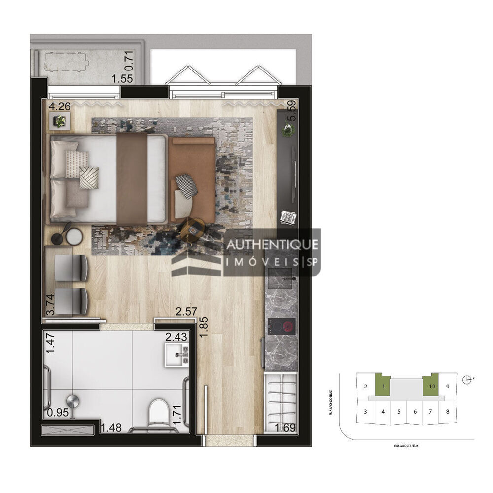 Apartamento, 2 quartos, 59 m² - Foto 8