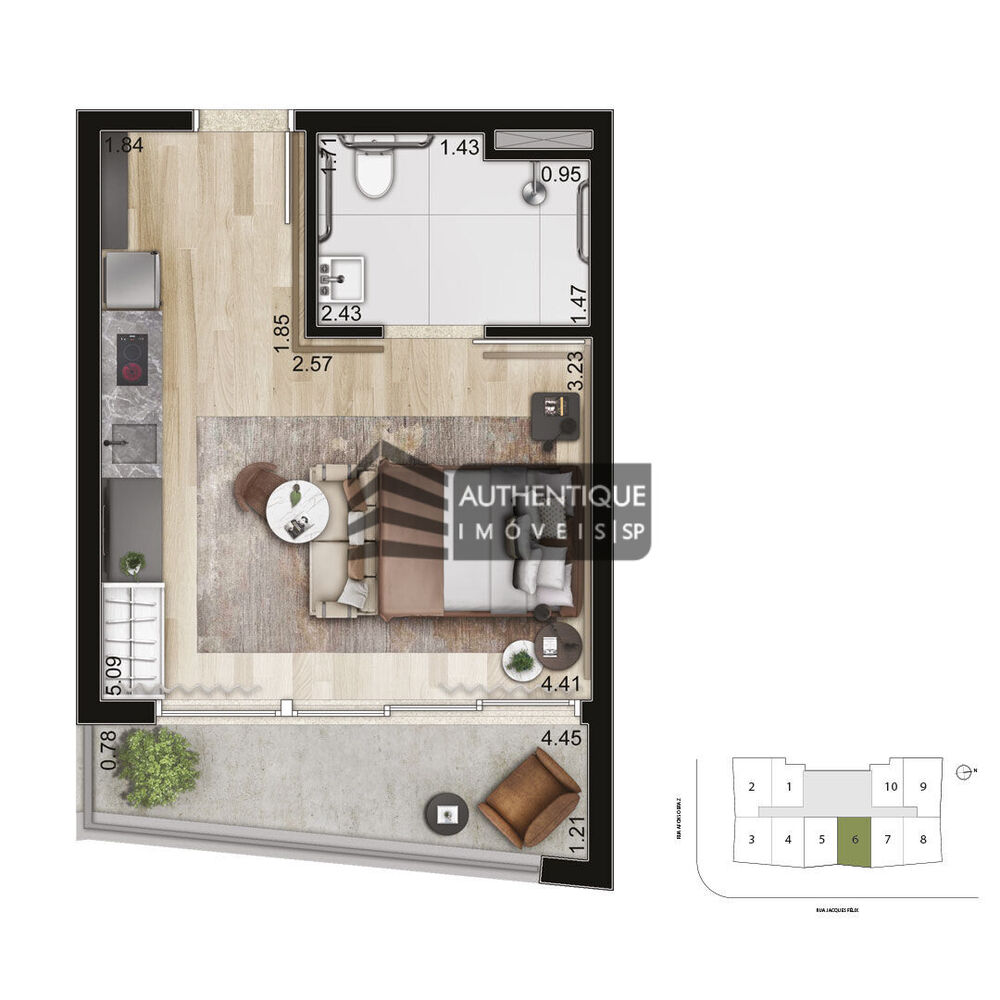 Apartamento, 2 quartos, 59 m² - Foto 1