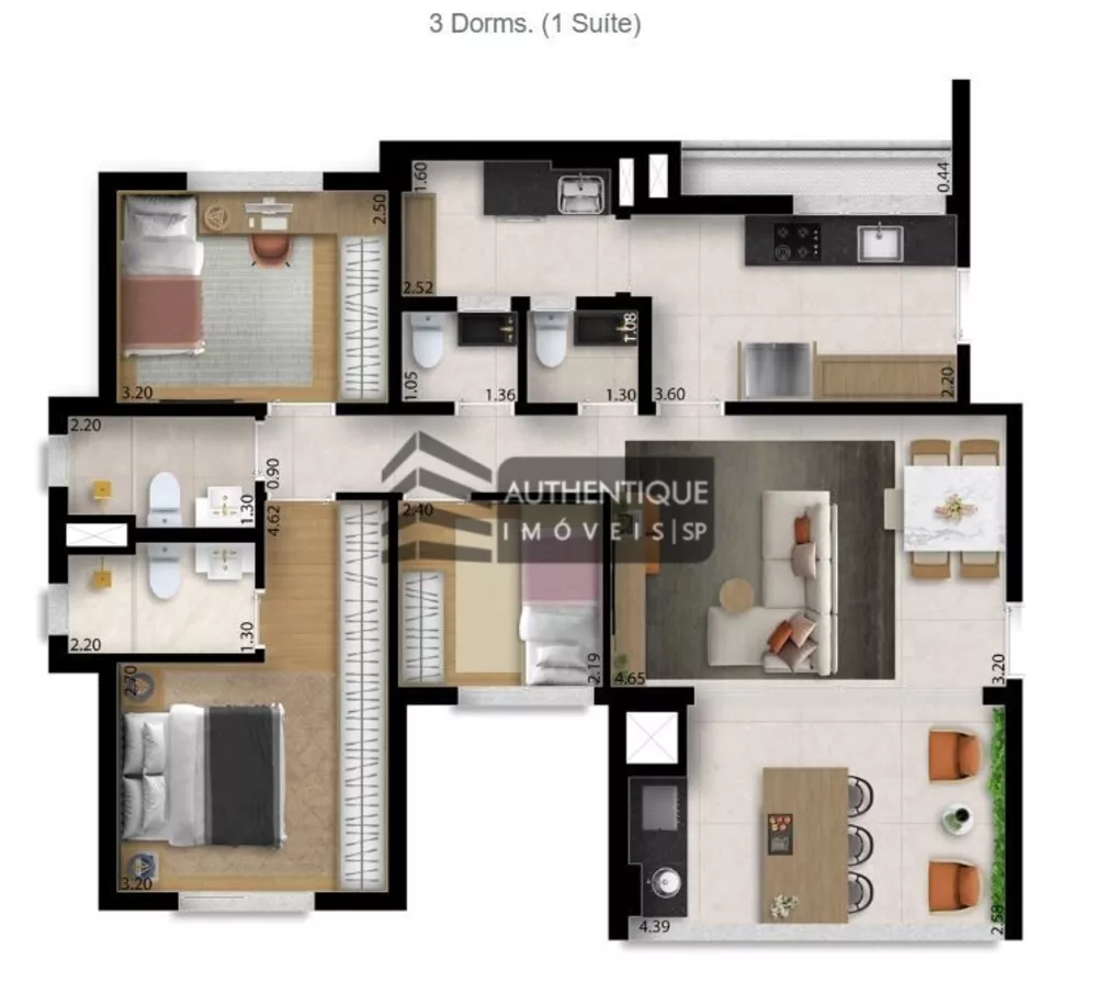 Apartamento à venda com 3 quartos, 94m² - Foto 6