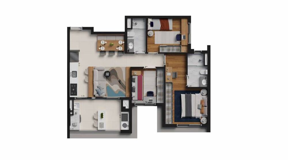 Apartamento, 2 quartos, 72 m² - Foto 2