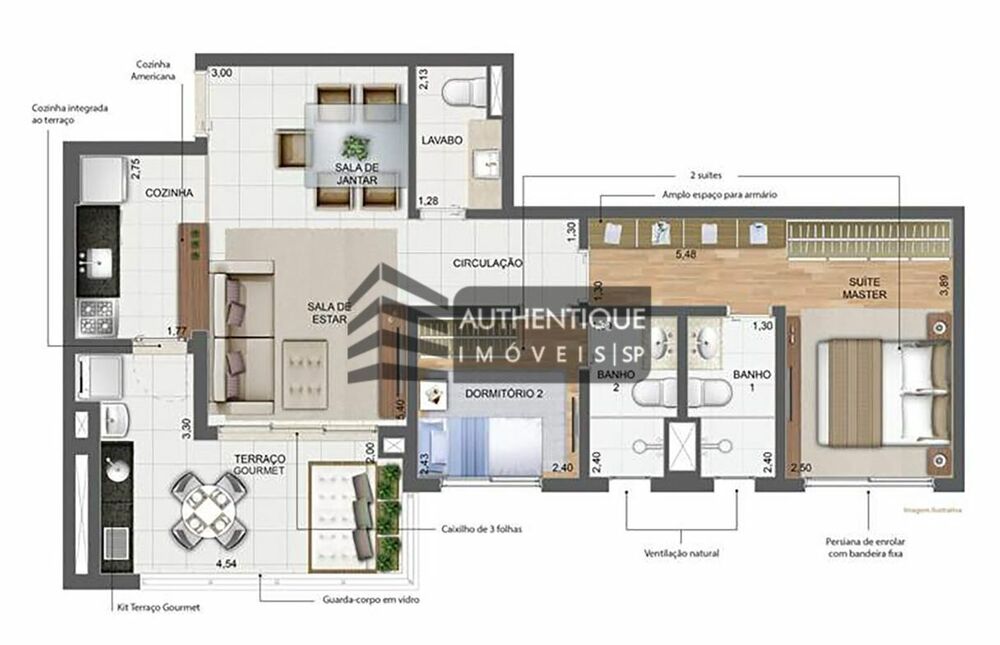 Apartamento à venda com 2 quartos, 76m² - Foto 4